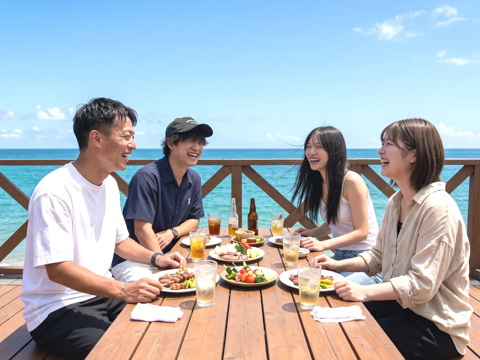 4人グループで遊びに行く